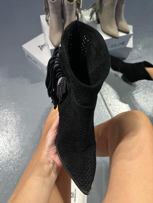 LANA BLACK HAKİKİ SÜET BOOTIE 🖤